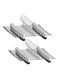 Grade Metal Hangers With 2 Clips   Pack Of 25   Non-Slip Adjustable Clips For Trousers, Pants, Skirts   12 Inch Black/Silver 30cm