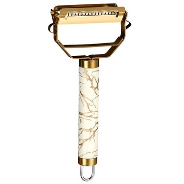 Gold Stainless Steel Vegetable Peeler, Multifunctional Fruit &amp; Potato Slicer