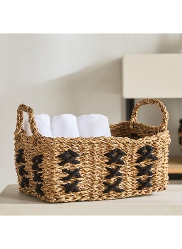 Home Box Naturaloom Stitch Rectangular Storage Basket - 31x22x19 cm