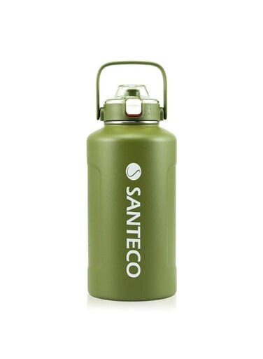 Erie Vacuum Insulated Jug with Straw - 1900ml   Stainless Steel Water Bottle   Durable &amp; Stylish   Ideal for Hydration on the Go   Moss Green