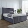 Sleepy Sanctuary Upholstered Queen Size Bed (150 X 190 CM) Grey Color