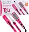 PrecisionWare Enzo EN-3955W 3-in-1 Platinum Collection Hair Styling kit, Versatile Hot Air Brush, Straightener, Curling Iron With Platinum Ceramic Technology-Intl Version (Pink)