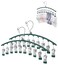 2Pack Clothes Hanger Metal Pants Hanger Hangers With Clips Closet Organizers and Storage(Green)