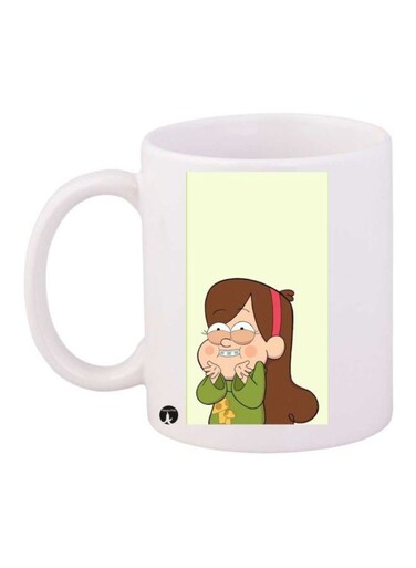Gravity Falls Printed Mug White/Brown/Green Standard Size