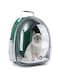 Kameety Cat Carrier Bubble Bag, Transparent Space Capsule Pet Carrier Dog Hiking Backpack, Small Dog Backpack Carrier for Cats Puppies Airline Approved Travel Carrier Outdoor Use (Green)