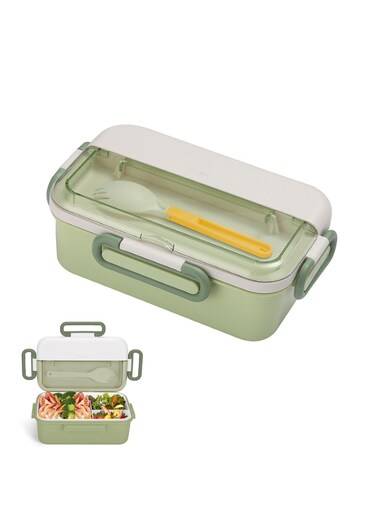 Leakproof Bento Lunch Box with Cutlery, Microwave and Dishwasher Safe, Portable and Stylish for Kids and Adults, Perfect for School, Work, and Travel