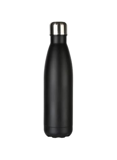 M&amp;B Stainless Steel Water Bottle, 500 ml,   Double walled   Leak Proof   Easy Grip   Easy to Carry   Office   School   Home   Kitchen   Hiking   Treking   Gym Bottle   Travel Bottle (Black)