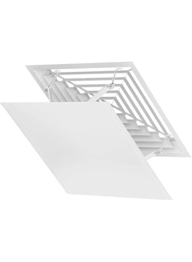 ZYNOXITY Adjustable AC Wind Baffle Kit: Anti-Blow Air Flow Vent with Directional Wing, No-Drill Installation, Durable Material for Central Units - Prevents Direct Cooling, Ensures Comfort