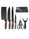 and shop 6-Piece Kitchen Knife Set with Scissors and Peeler &acirc;&euro;&ldquo; Stainless Steel, Rust-Proof, Non-Stick, Scratch-Resistant, Ergonomic Handle