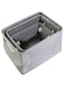 ECVV 3PCS Collapsible Rectangular Storage Basket with Handles, Storage Bins Organizer Shelf Basket for Organizing Shelves, Closets, Clothes, and Toy (Gray)