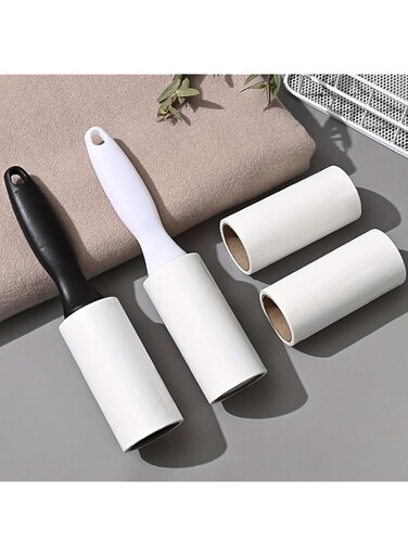 Lint Roller Remover Hair Kit,Extra Sticky Reusable Lint Remover with 180 Sheets(3 Rollers+1 Hundle Fluff Brush for Clothes/Furniture/Bed/Car/Dog Cat Hair/Carpet/Dust