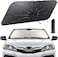 Car Windshield Sunshade Umbrella &ndash; [57"L x33"W] [5-Layer UV Block][10-Rib Fiberglass Frame] for Heat Insulation, Front Window Interior Sun Protection, for Medium Sedan, SUV Windshield