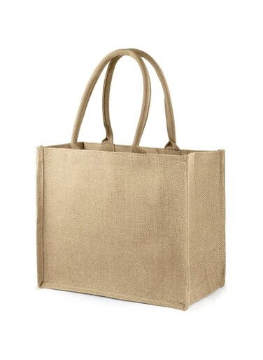 Eco-neutral - Jute Tote Shopping Bag   Eco-friendly Reusable Grocery Bags   Waterproof coating with soft handle