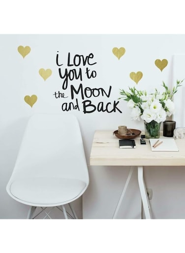 RoomMates Love You To The Moon Quote Peel And Stick Wall Decals