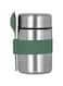 400ml Vacuum Insulated Soup Container Stainless Steel 304 Lunch box for Kids Adult Food Jar (400ml, SS+Army green)