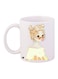 Cartoon Girl Printed Coffee Mug White/Beige/Yellow