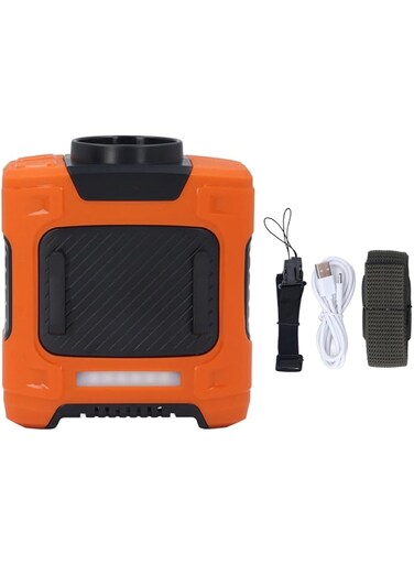 Waist Fan, Portable Fan 3 Speeds 15500RPM Strong Airflow, 26H Working Time, 10000mAh Rechargeable Battery, Wearable Cooling Fan with Flashlight for Outdoor Work Travel