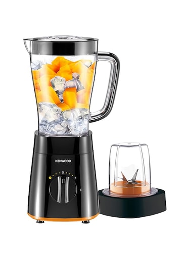 Kenwood Blender 500W Smoothie Blender/Smoothie Maker 1.5L With Multi Mill (Grinder/Chopper), Ice Crush Function Blp15.150Bk Black