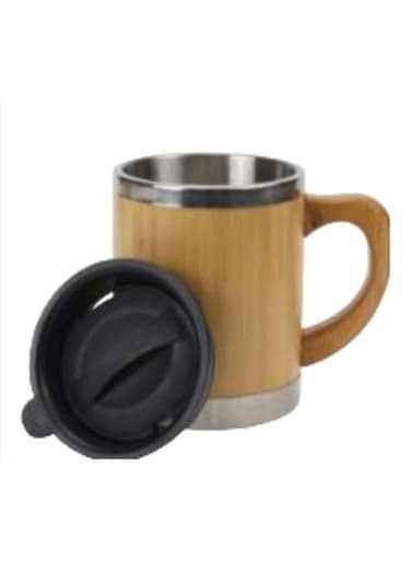 Eco-Friendly Bamboo &amp; Stainless Steel Travel Mug: Lightweight &amp; Insulated