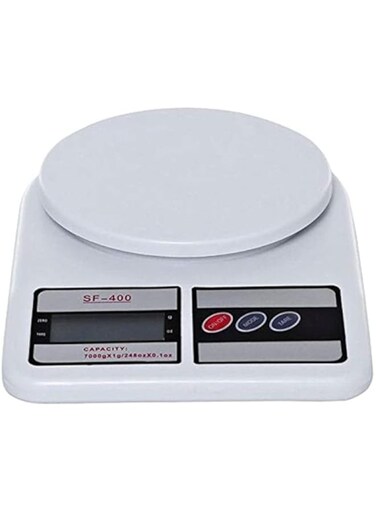 Dubai Gallery Digital Kitchen Scale White 25X18.6X4.6Centimeter