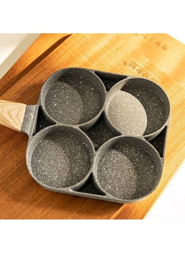 Slots Egg Burger Pancake Maker Wooden Handle Nonstick Cooking Pot
