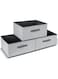 BENMENG Fabric Bins [3-Pack], Foldable Cube Baskets Storage Boxes for Shelves, Closet, Bookshelf, Nursery Organizer Containers