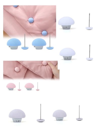 Duvet Cover Clip, Duvet Clips Fixer, Non-Slip Duvet Cover Clips, Plastic, Duvet Cover Clips, Duvet Pins, Mushroom Fastening Clip with Button, Pack of 8