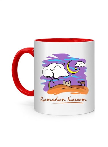 Styles Ramadan Kareem Paint Design Printed Mug White/Red