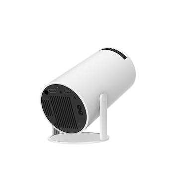 Smart Mini Projector, 2.4G+5G Wireless, Home Theatre Projector with USB Ports, White