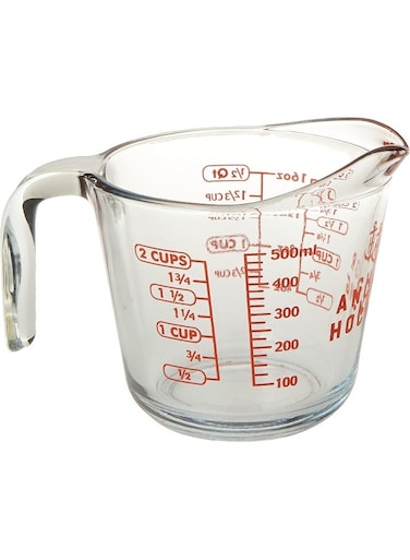 Hocking 16Oz Open Handle Measuring Cup With Red Description