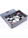 Socks Organizer with Lid, 30 Cell Underwear Drawer Organizer Foldable Closet Storage Box for Ties, Lingeries, Socks - Gray