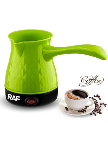 Turkish Coffee Maker, 500ML 600W, 220V, Greek Turkish Coffee Machine, Electric Coffee Maker, Electric Kettle for Tea, Coffee, Home (Green)