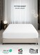 Fitted Bedsheet 90x190+20cm Breathable Plush White Fabric with Deep Pockets Machine Washable for Optimal Protection