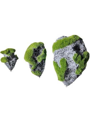 aoliiHou 3 Pumice Aquarium Resin Aquarium Decoration: Simulated Moss Pumice Aquarium decoration Artificial Rock Aquarium Decoration landscape (S-M-L)