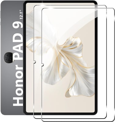 Muzz [2 Pack] Screen Protector Compatible with Honor Pad 9 12.1 inch (HEY2-W09/HEY2-W19),Tempered Glass,9H Anti-Scratch Hardness,Anti-Fingerprint,HD Transparent,Ultra Resistant Clear