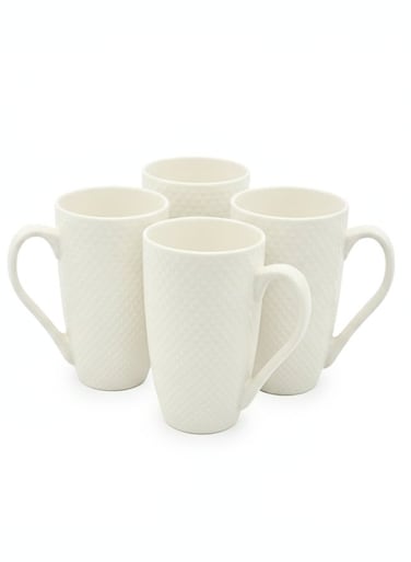 Premium Large Ceramic 14 oz Mug set &acirc;&euro;&ldquo; 4 pieces   durable everyday Coffee, Tea &amp; Beverage Mugs for home and office use