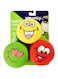 Vibrant Life Playful Buddy Emoticon Durable Rubber Latex Dog Chew Toy with Audible Squeaky Sound, Medium, 3 Count
