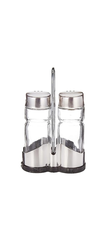 Harmony TABEL TOP 2PC SALT/PEPPER WITH METAL RACK 85188