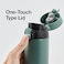 LocknLock Wannabe Tumbler 450ml Grey &ndash; Stainless Steel One-Touch Insulated Bottle with Ice Strainer and Spill-Resistant Design