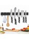 THE WHITE SHOP Magnetic knife holder for wall&mdash;with 2 hooks, No Drilling 10 Inch black knife magnetic strip, Powerful knife magnet rack, include Adhesive Tape and screw (Size : 400MM)
