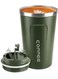 Mug 12oz - Insulated Coffee Travel Mug Spill Proof with Leakproof Lid Vacuum Stainless Steel Thermos Coffee Tumblers to GO, Reusable Coffee Cup for Men and Women for Hot &amp; Cold Drinks (Green)
