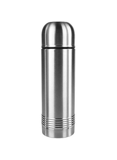 Emsa 618701600 Senator Vacuum Flask, Thermos Bottle, Mobile Coffee Mug, 700ml, Thermo Mug, Insulating Mug, Safe Loc Closure, Stainless Steel - Silver