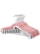 HOUSE DAY Velvet Skirt Hangers 20 Packs Velvet Hangers with Clips Ultra Thin Non Slip Velvet Pants Hangers Space Saving Clothes Hanger (Rose Pink)