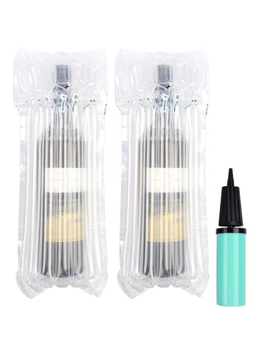 Tirrito 20 Packs Wine Bottle Protector, Inflatable Air Column Cushion Packaging Wine Bags For Luggage, Airplane Travel, Transport, Safety Shipping of Glass Bottles with Free Pump