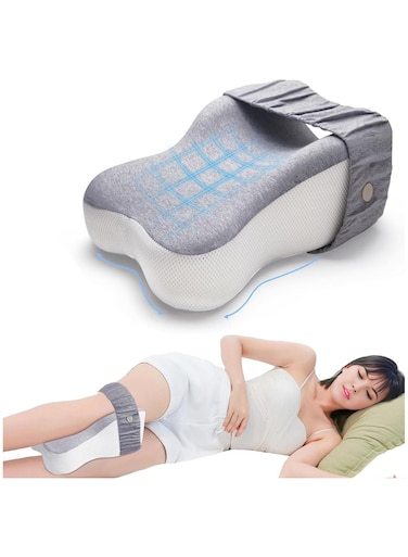 Knee pillow for side sleepers Smooth Spine Alignment Leg Pillow for Side Sleeping Memory Foam Leg Pillow Sciatica Pain Relief Pregnancy Pillows for Sleeping