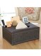 Multifunctional Tissue Box Cover Holder,PU Leather Nightstand Organizer For Bathroom Vanity Countertops Decor,Napkin Dryer Dispenser