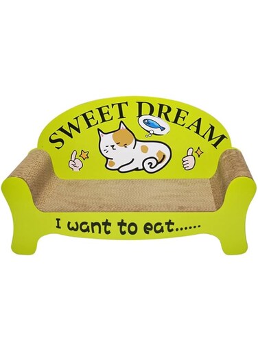 TOMVAES Cat Couch - Sofa-Shaped Cat Scratcher Couch, Multi-Functional Cat Bed and Lounge, Large Scratching Board for Cats, Perfect for Play and Rest