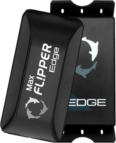 زعنفة فليبر الحافة 2 في 1 - منظف حوض السمك المغناطيسي العائم مع شفرات مزدوجة - أدوات تنظيف فعالة لزجاج وحوض الأكريليك (ماكس)