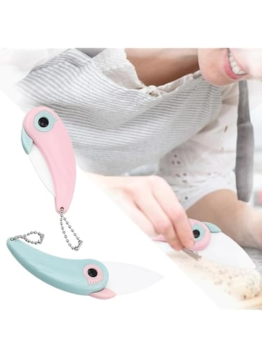 Bread Cutter, 2 Pack Ceramic Sourdough Bread Cutter, Portable Collapsible Bread Cutter, Portable Bird Bread Cutter for Baking Yeast Breads