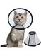 Vivifying Recovery Pet Cone, 5.8 Inches Lightweight Plastic Elizabethan Collar for Small Cats, Mini puppies and Rabbits (Black-S)